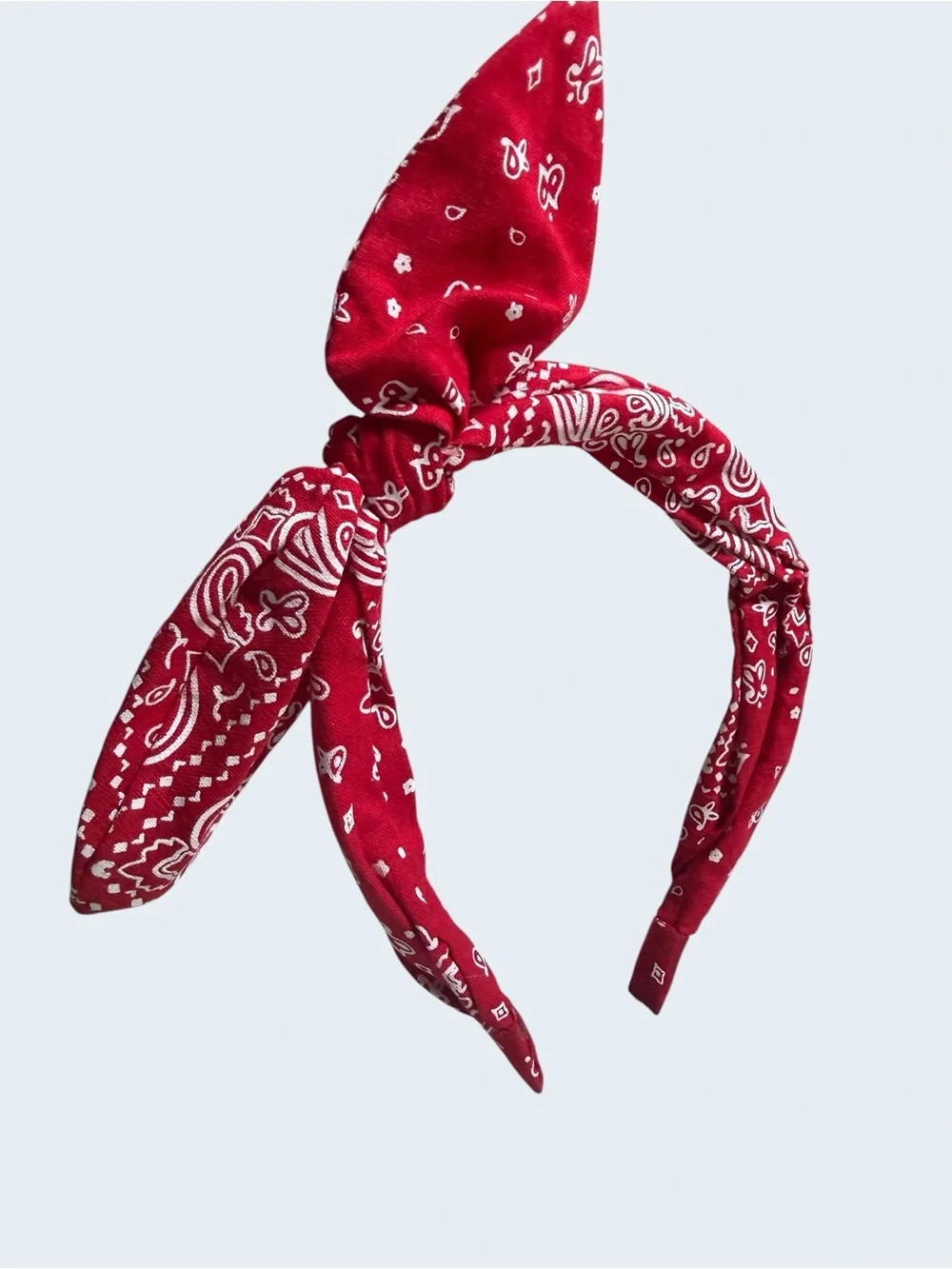 Red Bandana Knot Headband NWOT